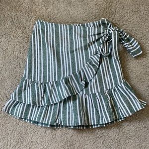 Princess Polly Linen Ruffle Wrap Skirt